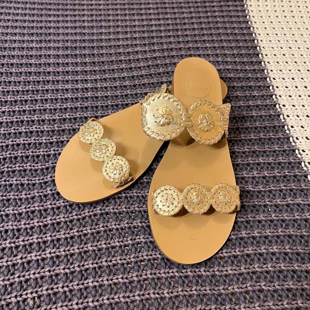 Jack Rogers Lauren II Sandal Gold 8.5